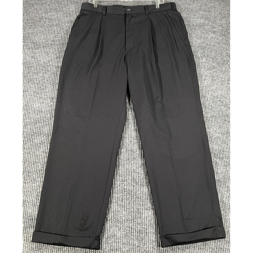 Nike Pants Golf Fit Dry Mens 36x34 Black Chino Light Outdoor Casual Sharp